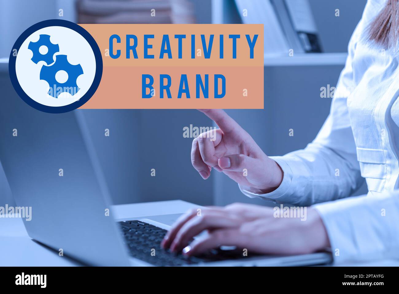Text caption presenting Creativity Branddesign name or feature that