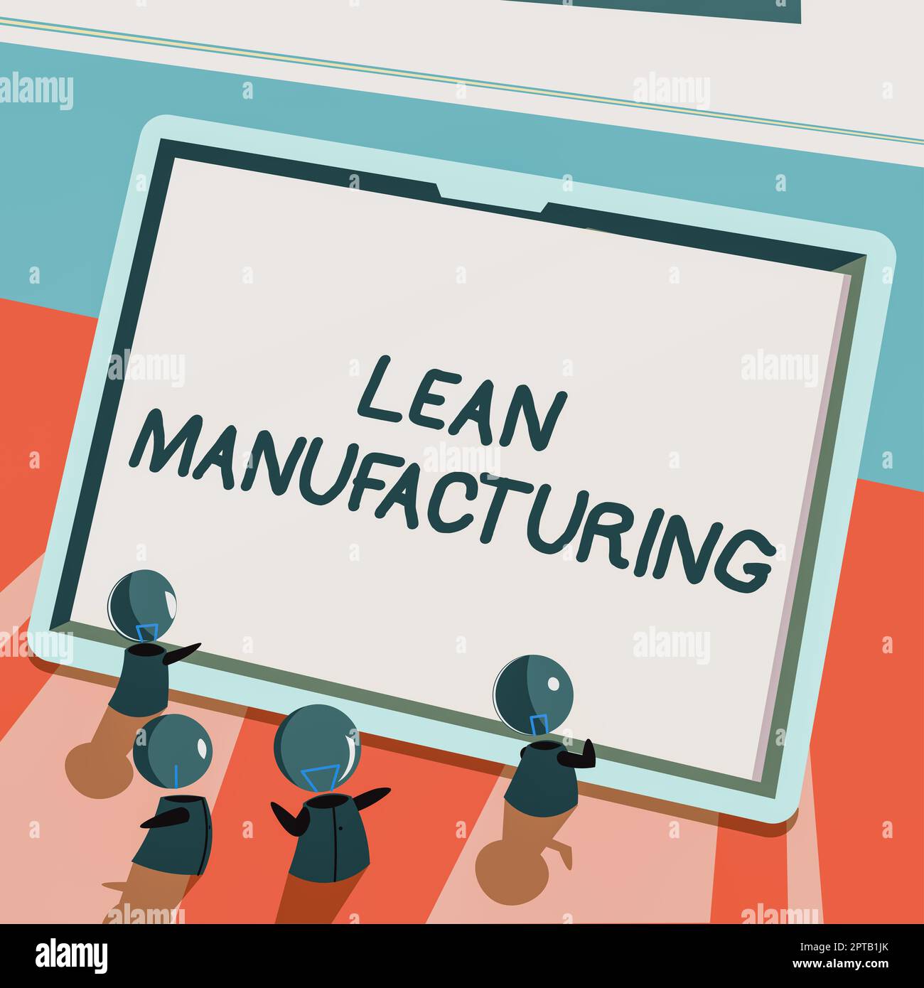 Using Less In Manufacturing Sign displaying Lean ManufacturingWaste Minimization without ...