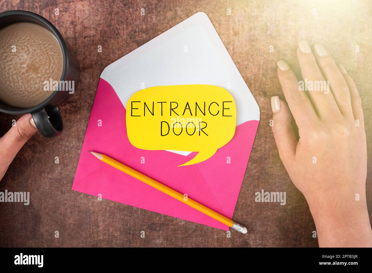 Conceptual caption Entrance Door, Concept Way in Doorway Gate