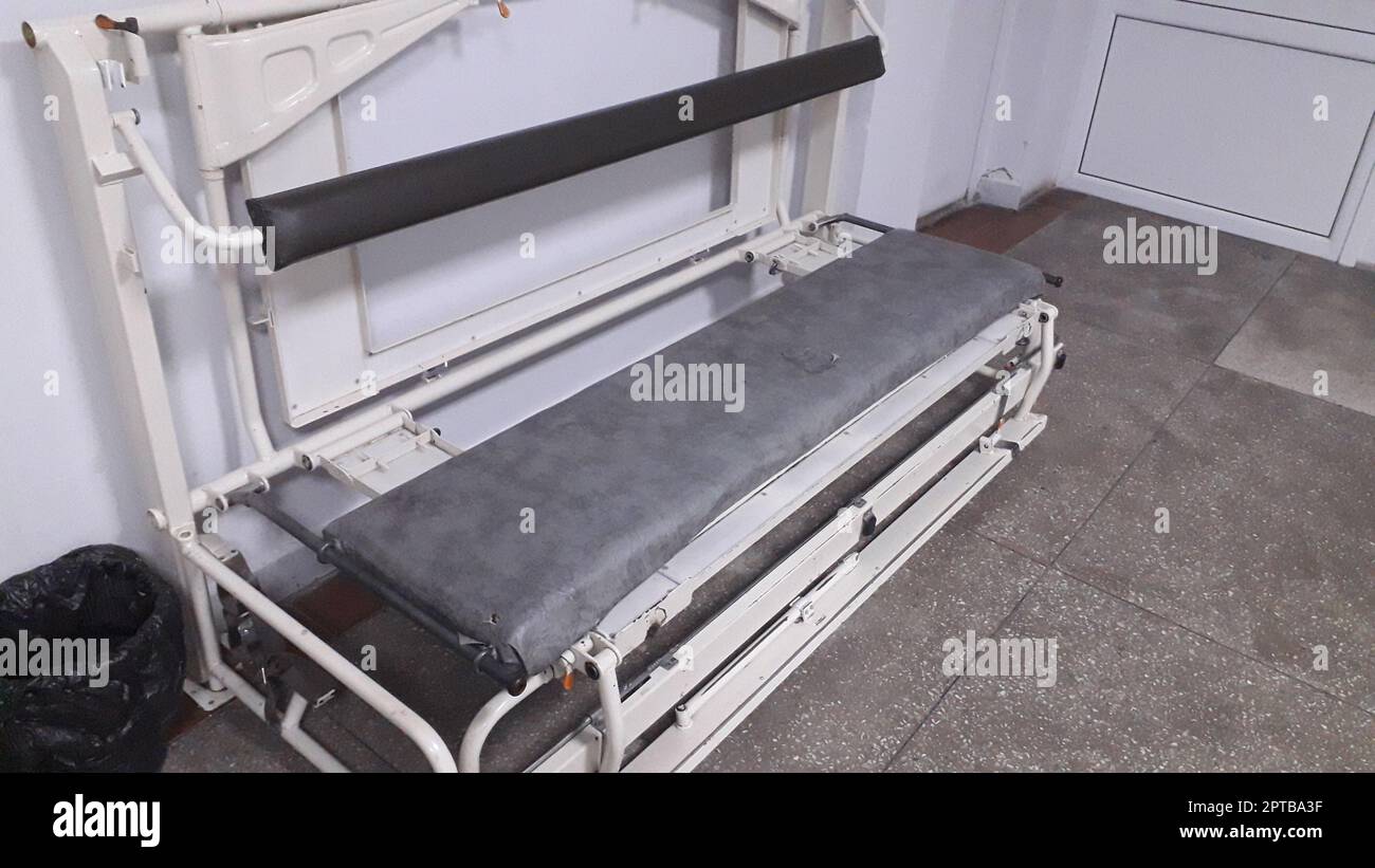 Medical seat bed in a surgery the hospital Stock Photo Alamy