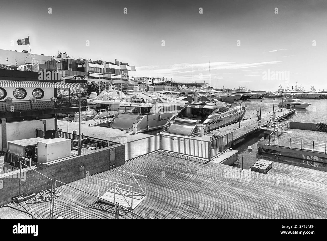 View over the Vieux Port (Old Harbor) in Cannes, Cote d'Azur, France