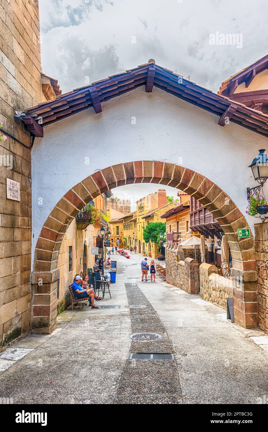 BARCELONA - AUGUST 11: The scenic architecture of Poble Espanyol (in ...