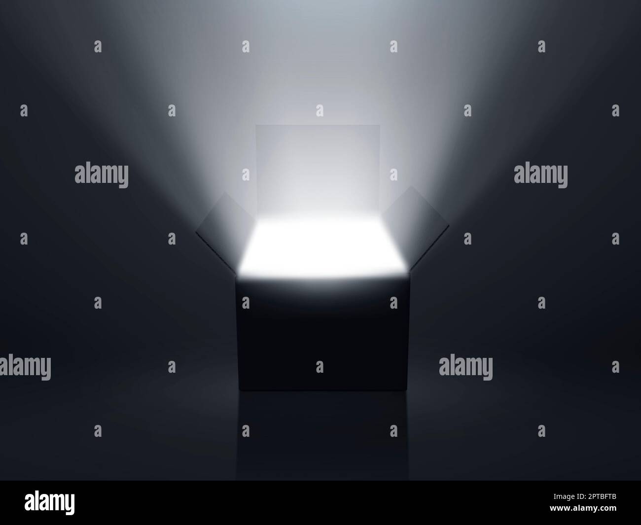 Open Empty Cardboard Box Isolated on White Background Stock Photo - Alamy