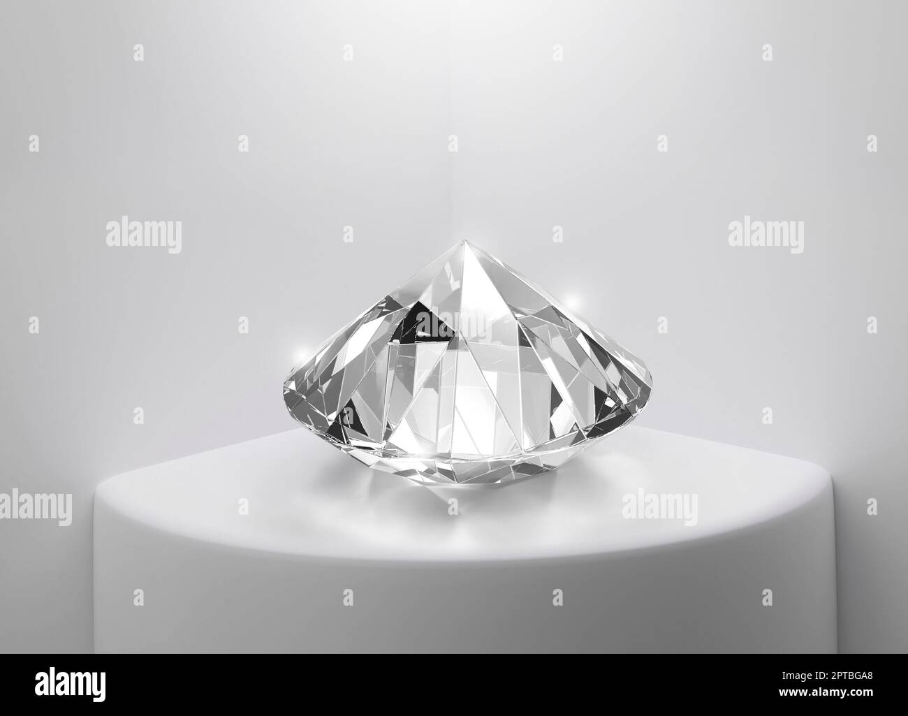Close up of elegant diamond on Interior white space. for product ...