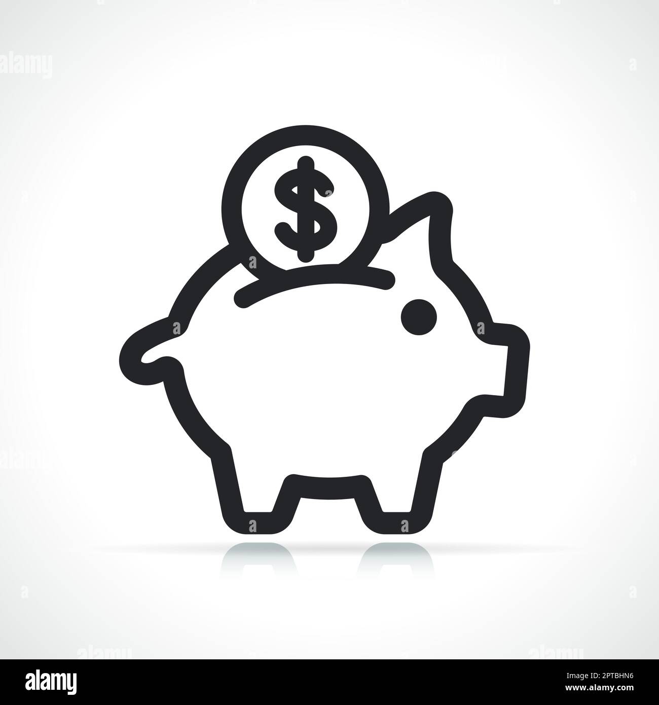 Money and piggy bank Stock Vector Images - Alamy