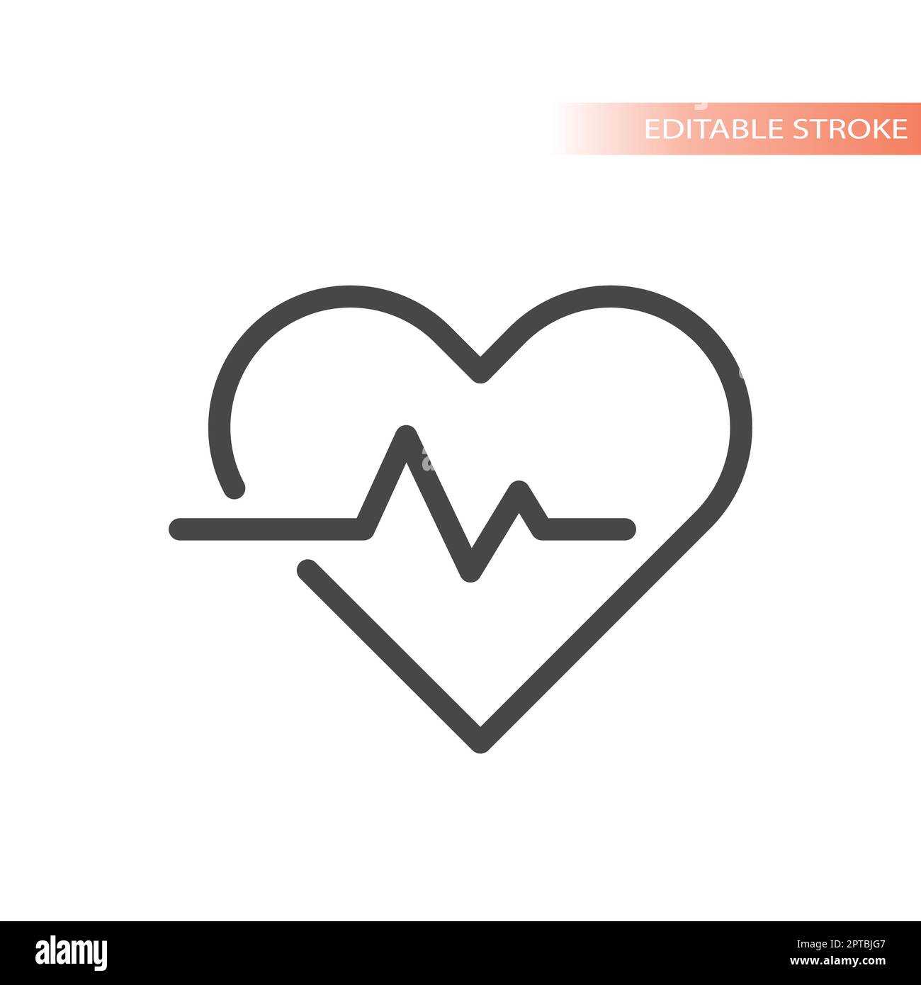 Healthy pulse icon outline Stock Vector Images - Alamy
