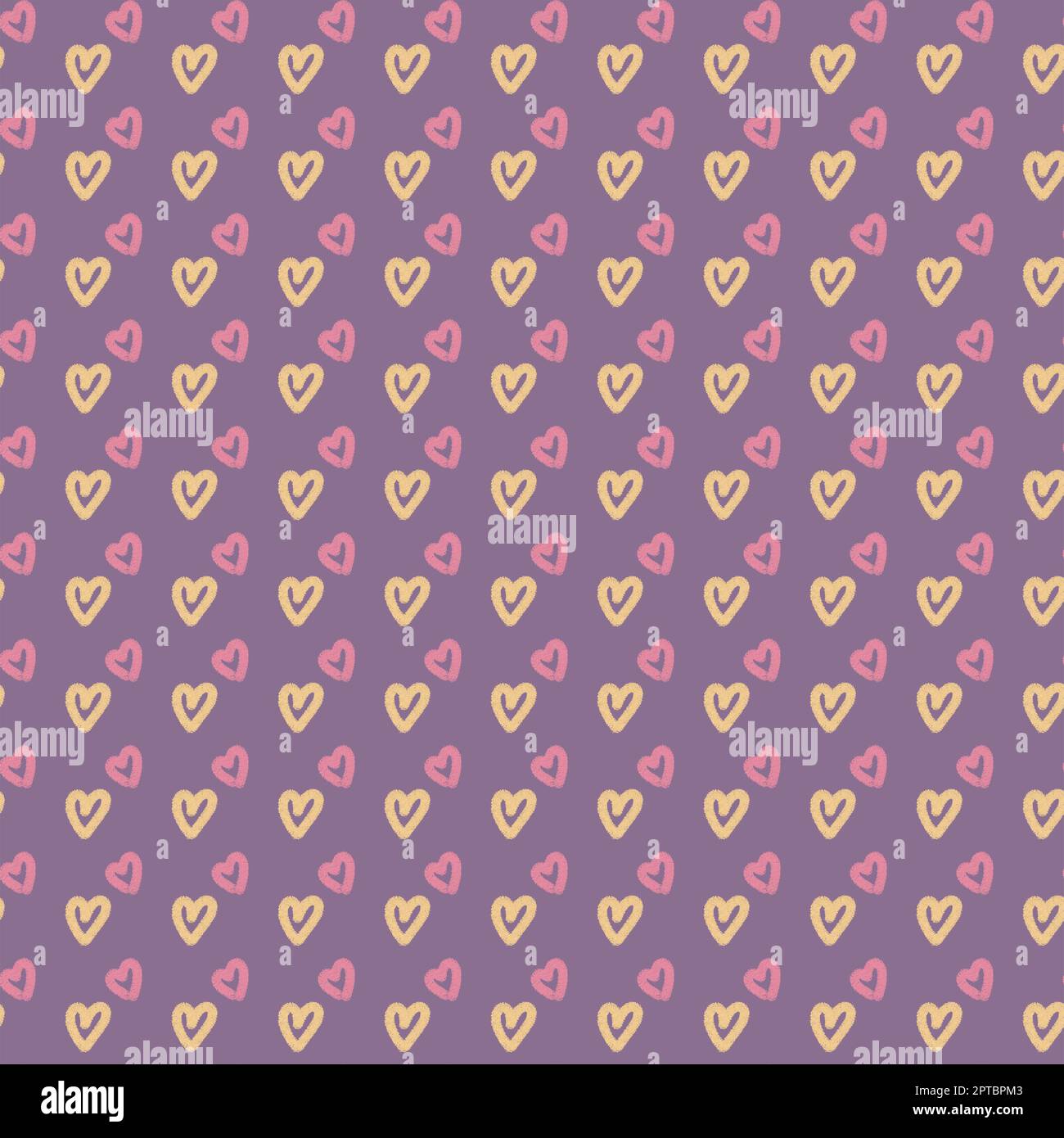 Heart shape seamless pattern doodle abstract background illustration ...