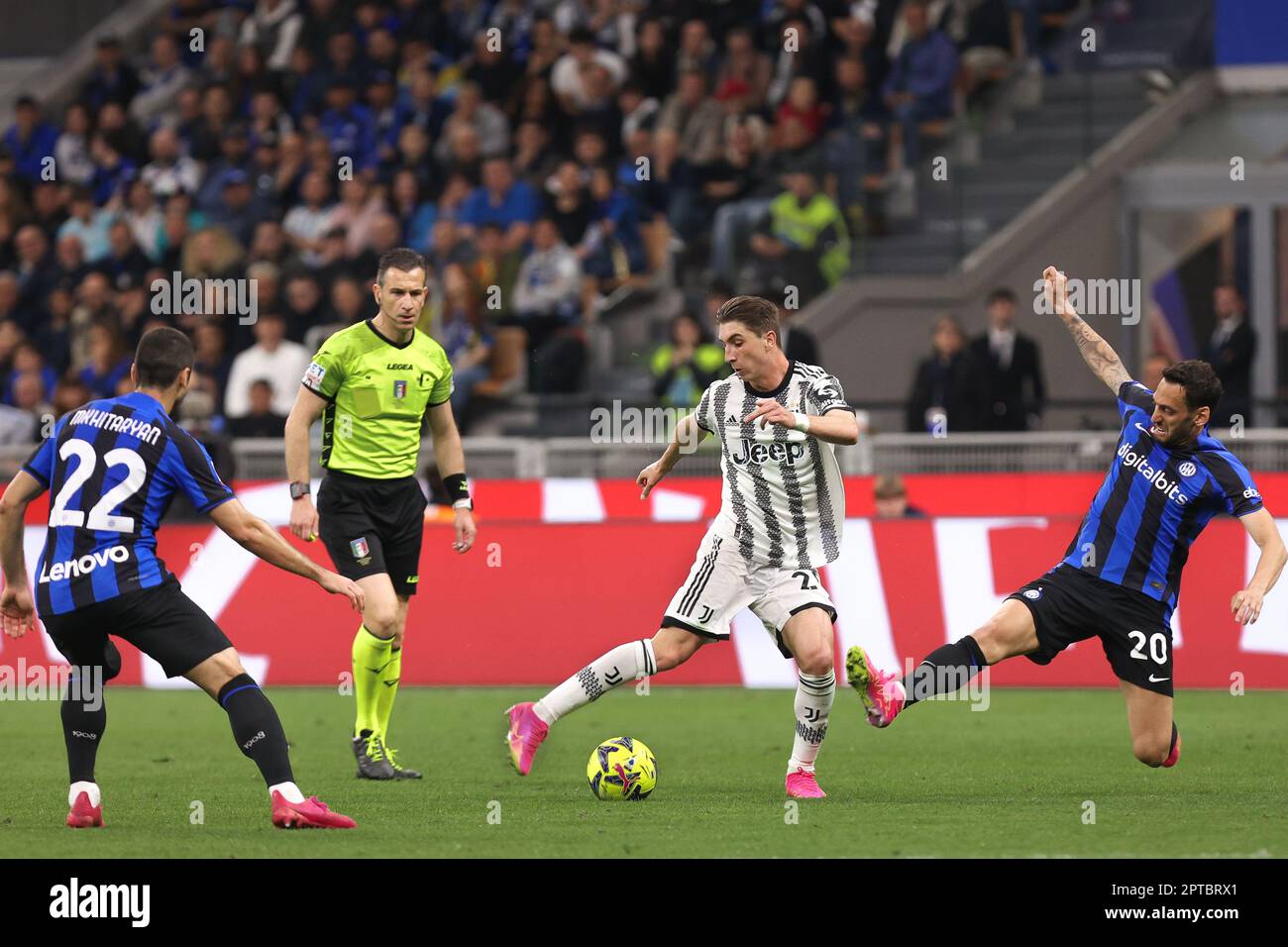 Turin, Italy. 09th Aug, 2023. Fabio Miretti of Juventus during the  pre-season test match between Juventus Fc and Juventus NextGen U23 on 09  August 2023 at Juventus Stadium, Turin, taly. Photo Nderim