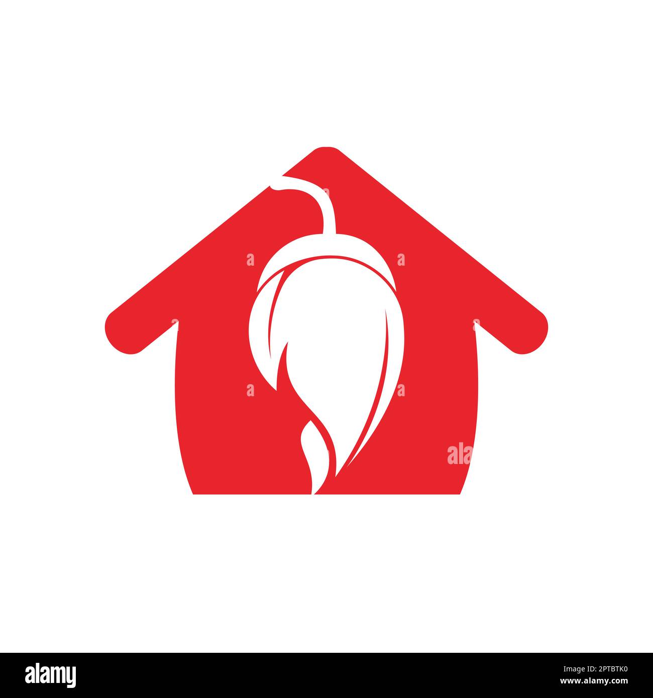 Chili house vector logo design. Hot food logo concept vector. Hot chili