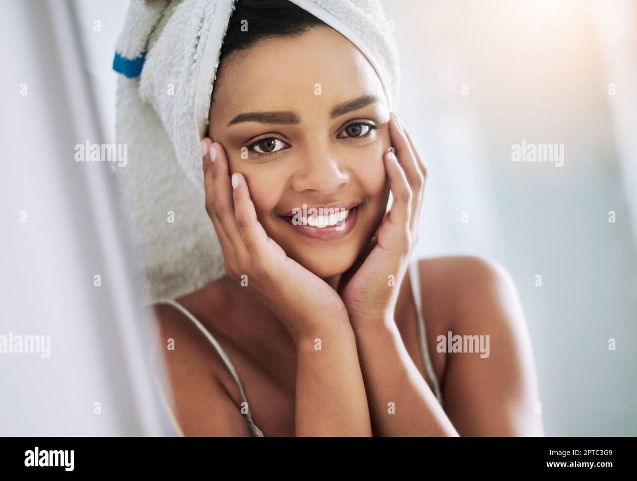 My skin has never looked brighter. Portrait of an attractive young