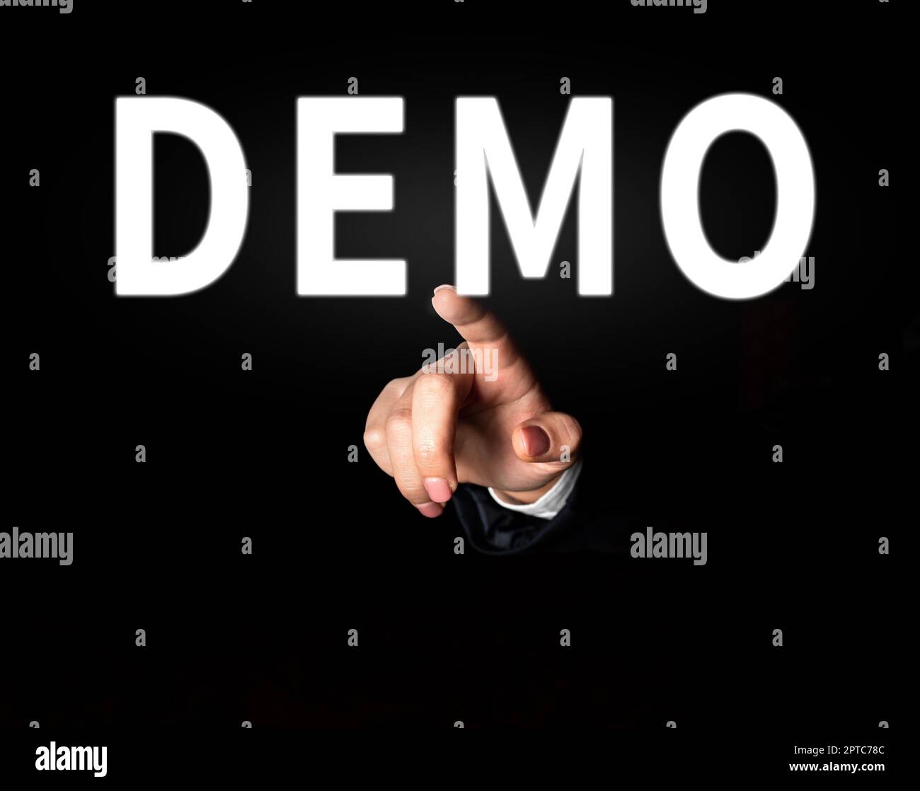 Text showing inspiration Demo, Word Written on exemplification display ...
