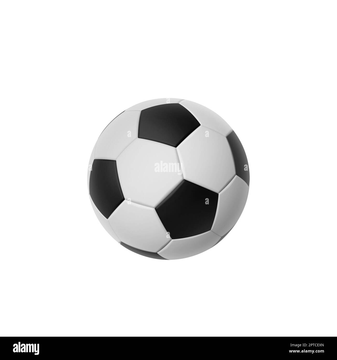 soccer ball isolated on a white background, 3D rendering Stock Photo ...