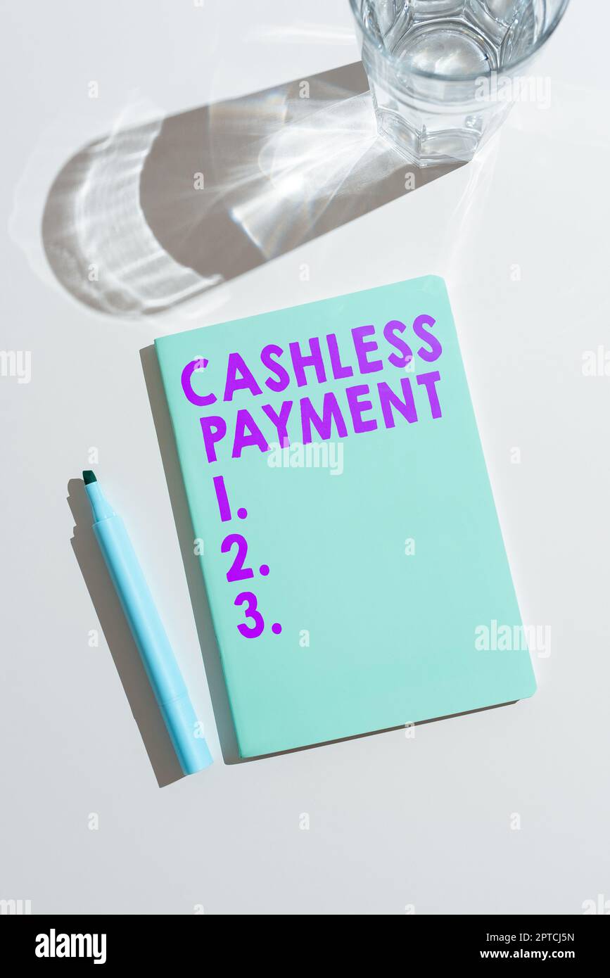 Cashless Lettering Handwriting text Cashless Payment, Internet Concept Yearly football ...