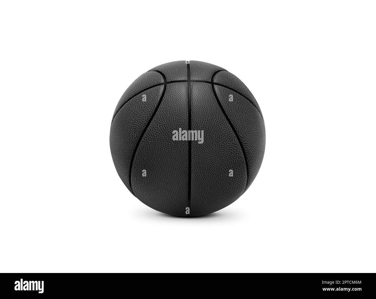 Black Basketball ball on a white background. 3d render Stock Photo Alamy
