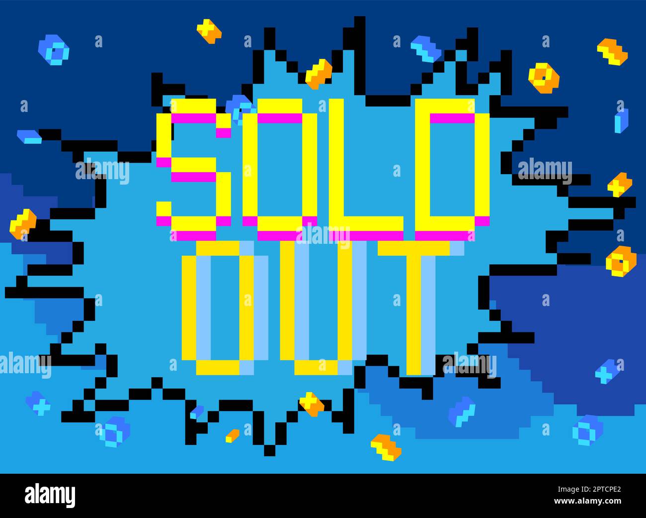 Sold Out. Pixelated word Stock Vector Image & Art Alamy