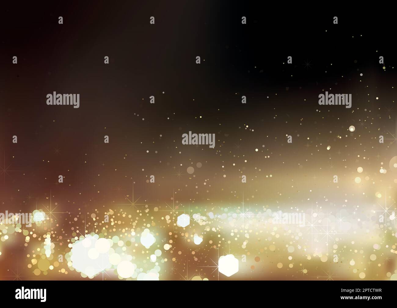 Christmas Sparkling Background with Golden Bokeh Effect Stock Vector ...