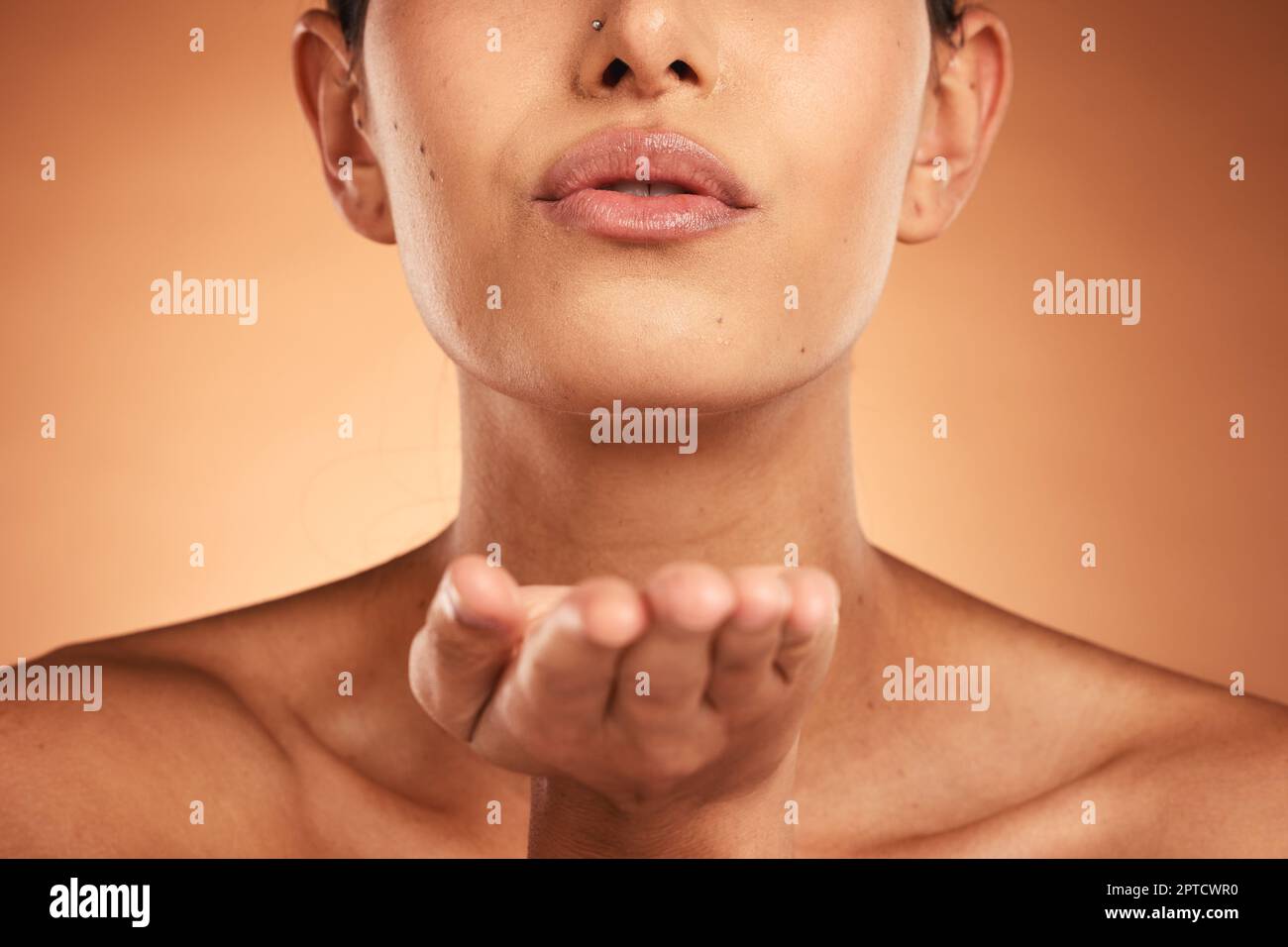 handsome man is holding woman's breast in hands and kissing her in the  neck. close up photo Stock Photo - Alamy