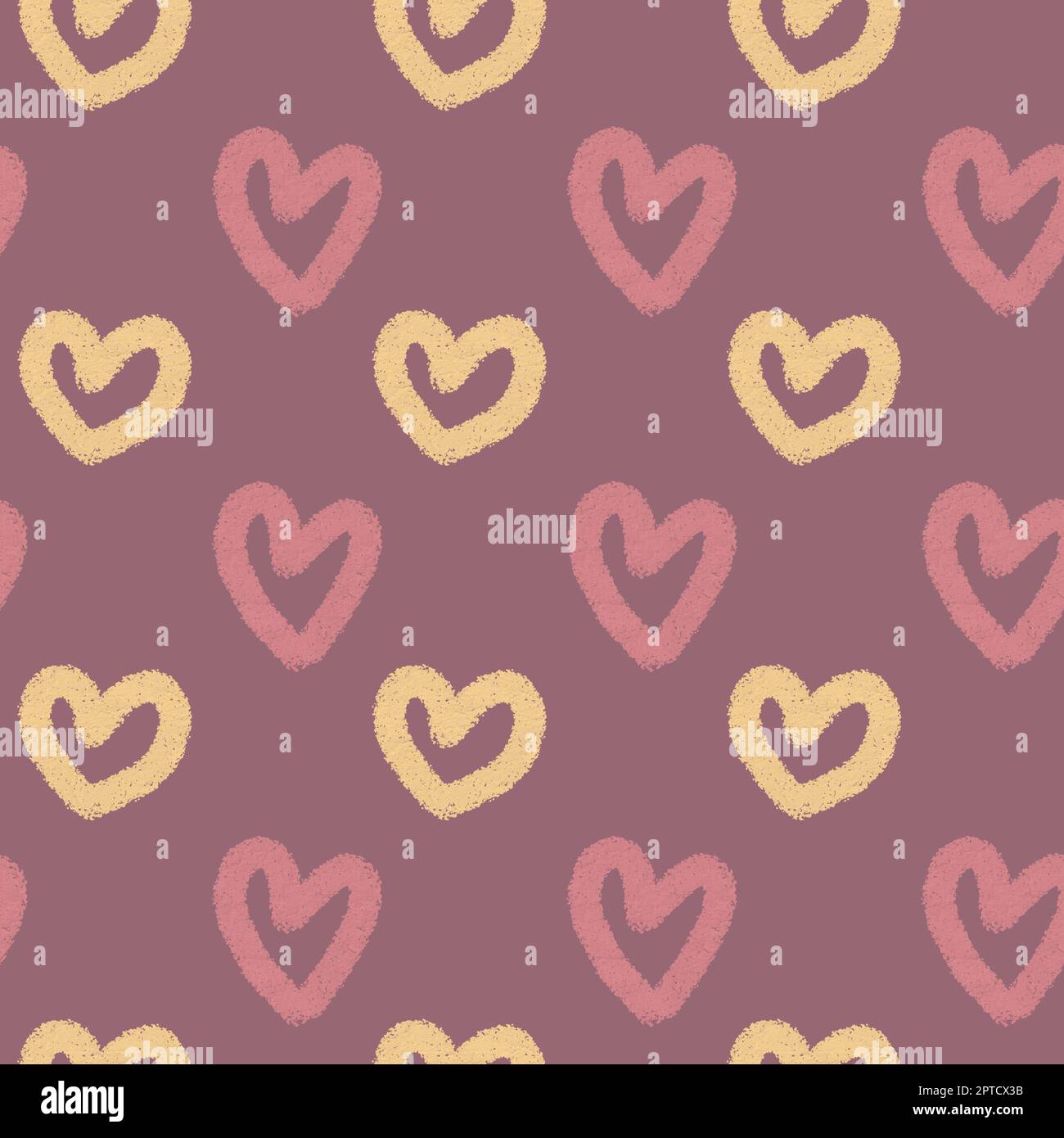 Heart shape seamless pattern doodle abstract background illustration ...