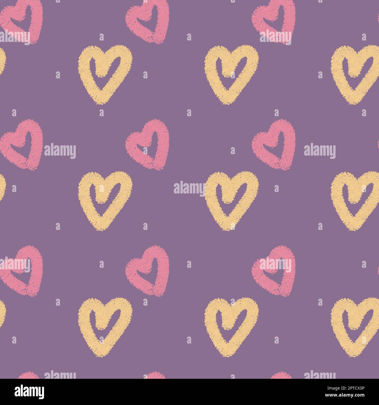 Heart shape seamless pattern doodle abstract background illustration ...