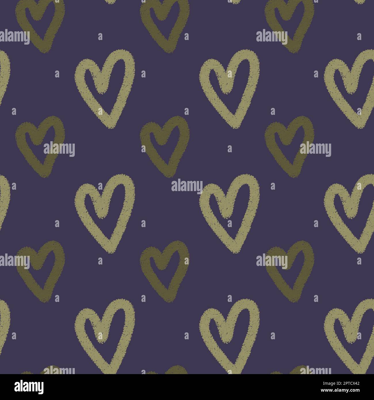 Heart shape seamless pattern doodle abstract background illustration ...