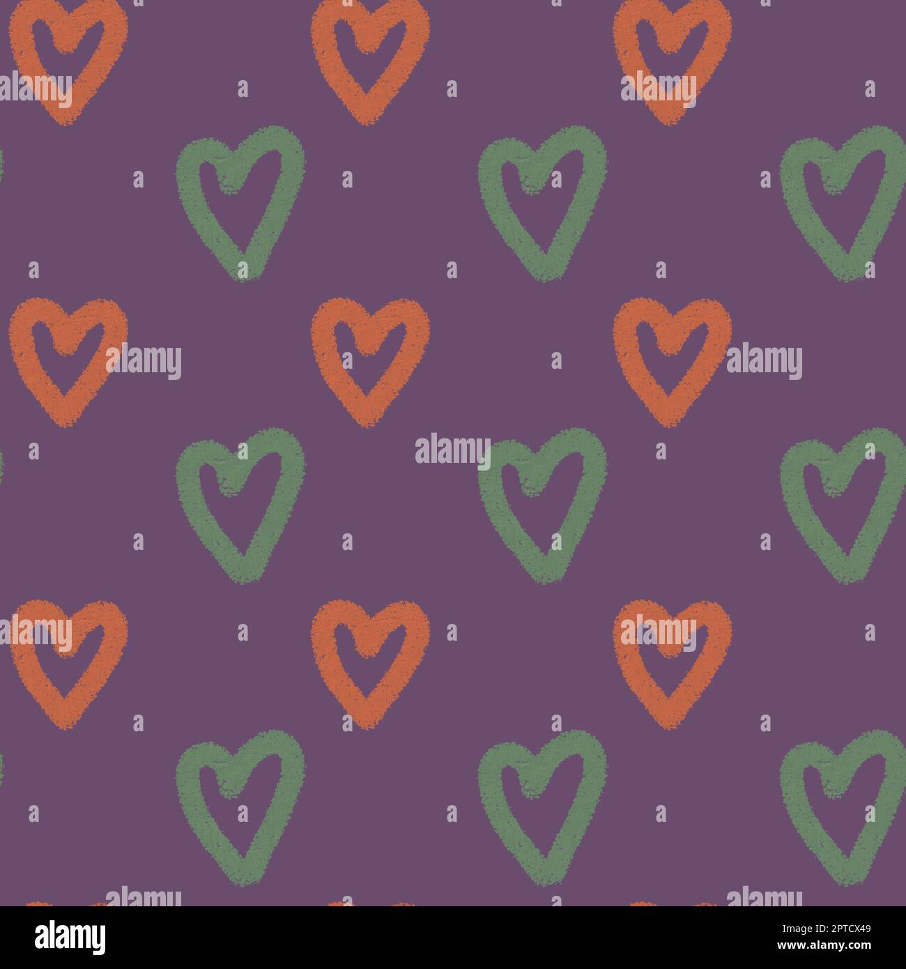 Heart shape seamless pattern doodle abstract background illustration ...