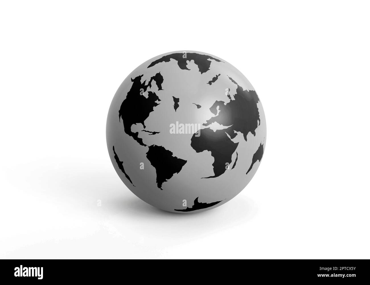 Earth globe icons. 3D render isolated on white background Stock Photo ...