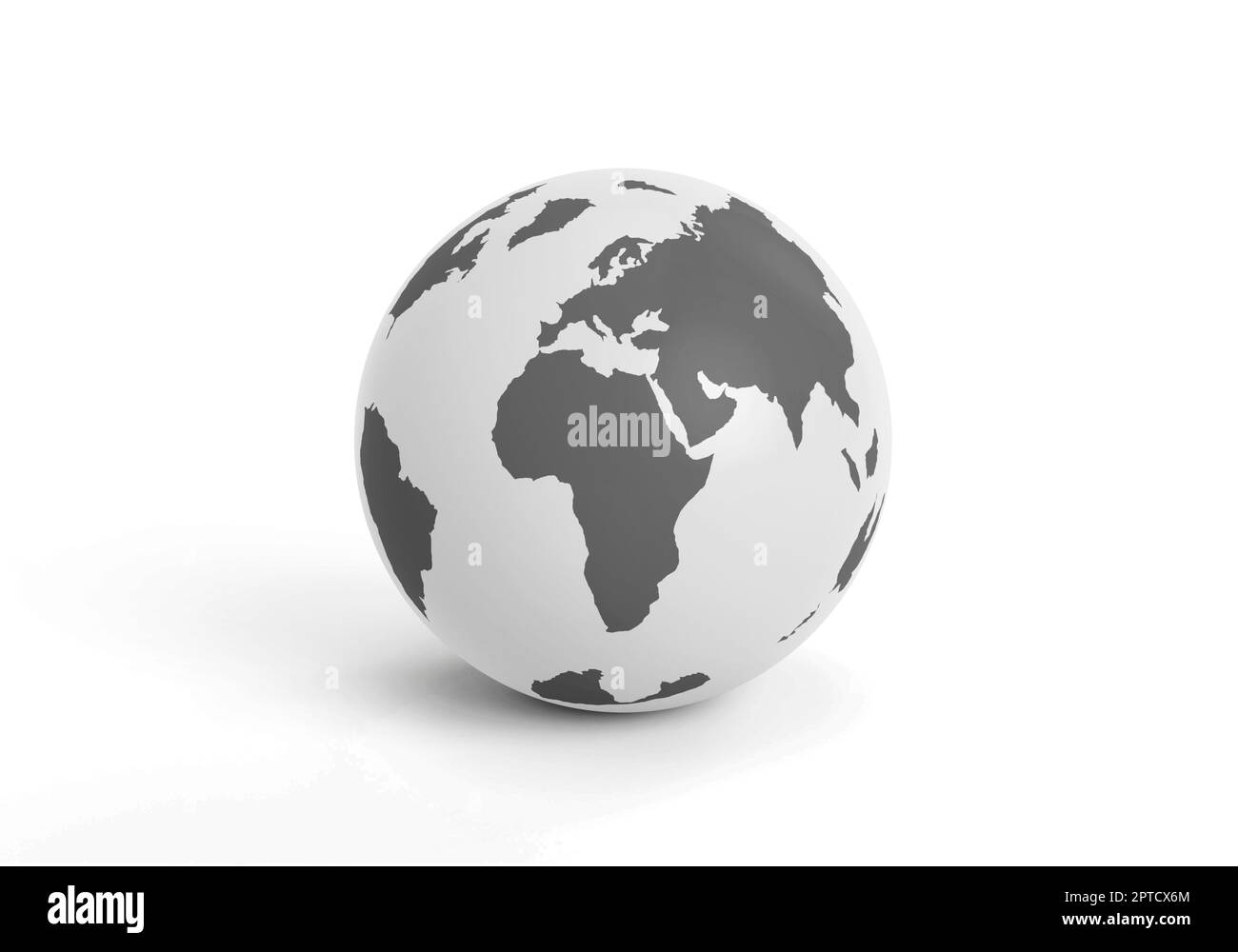 Earth globe icons. 3D render isolated on white background Stock Photo ...
