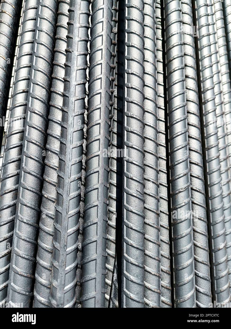 Stack of steel bar texture in construction site Stock Photo Alamy