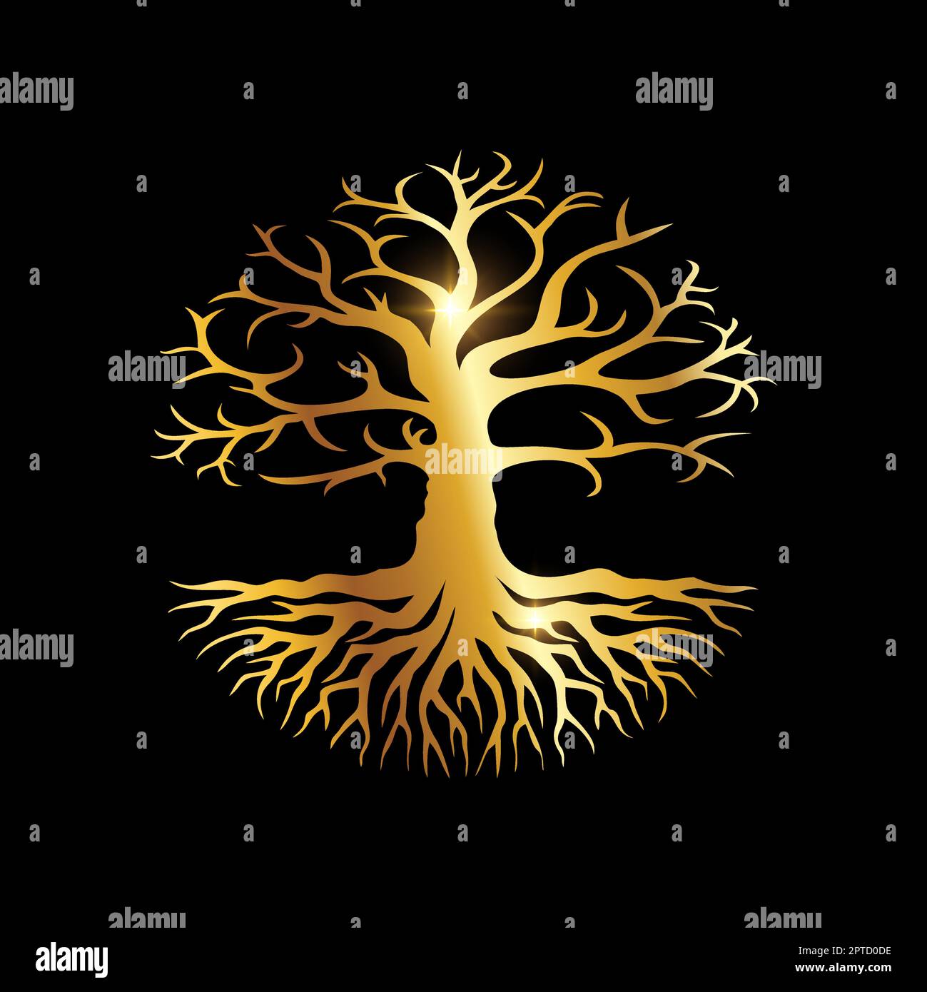 Tree Vector Sign Golden Luxury Tree Vector Sign Stock Vector Image & Art - Alamy