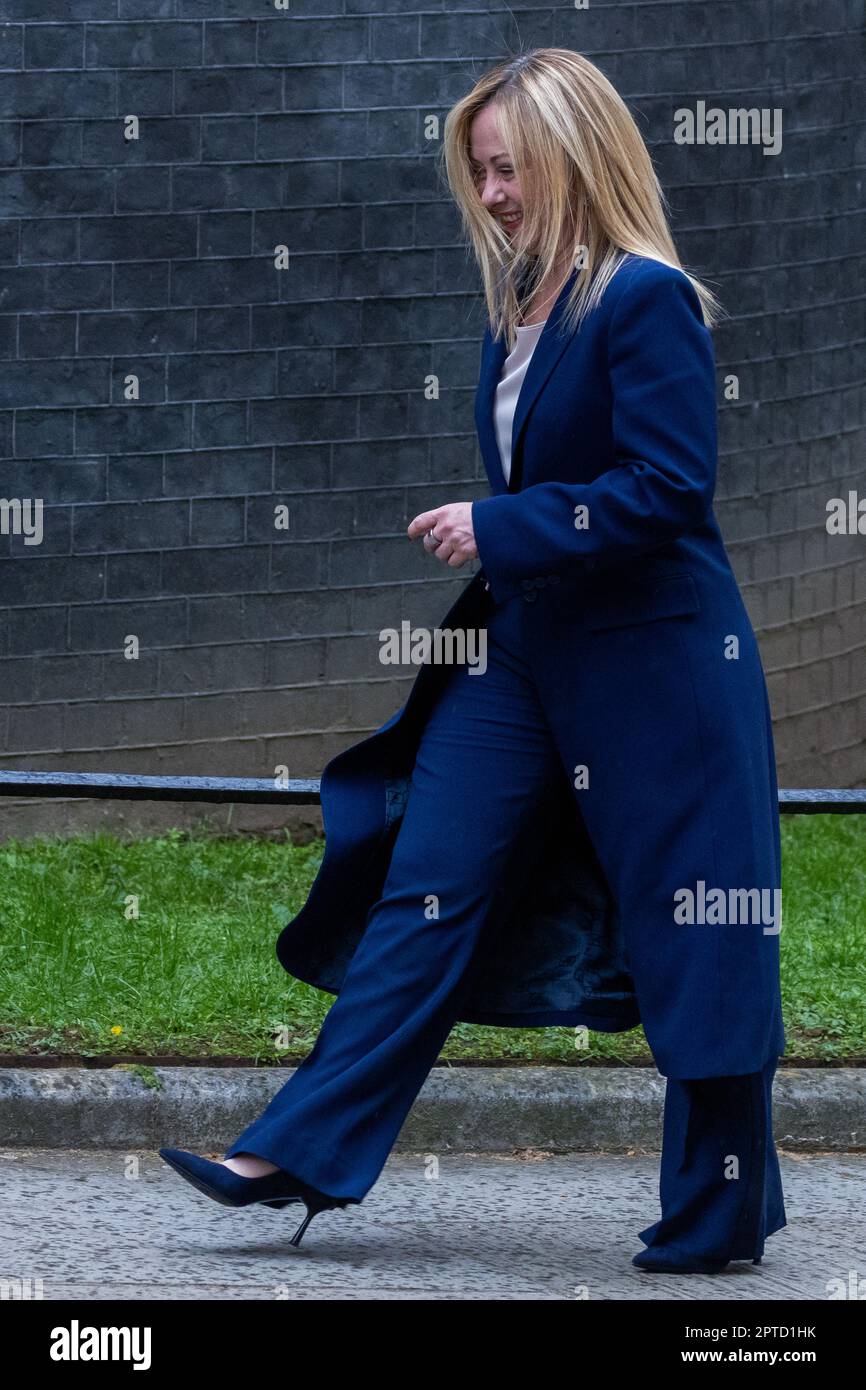 London, UK. 27th April, 2023. Meloni, Prime Minister of Italy