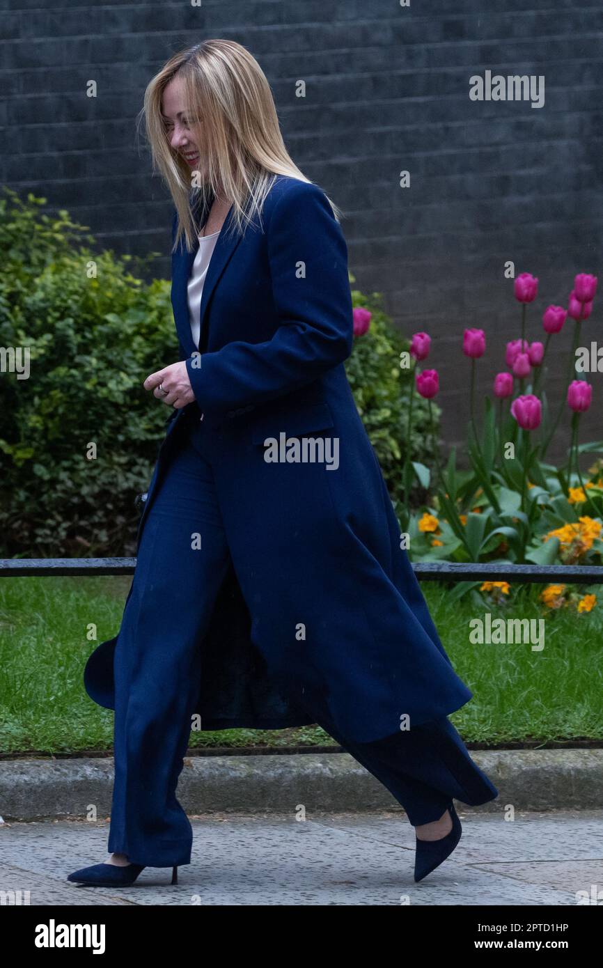 London, UK. 27th April, 2023. Meloni, Prime Minister of Italy