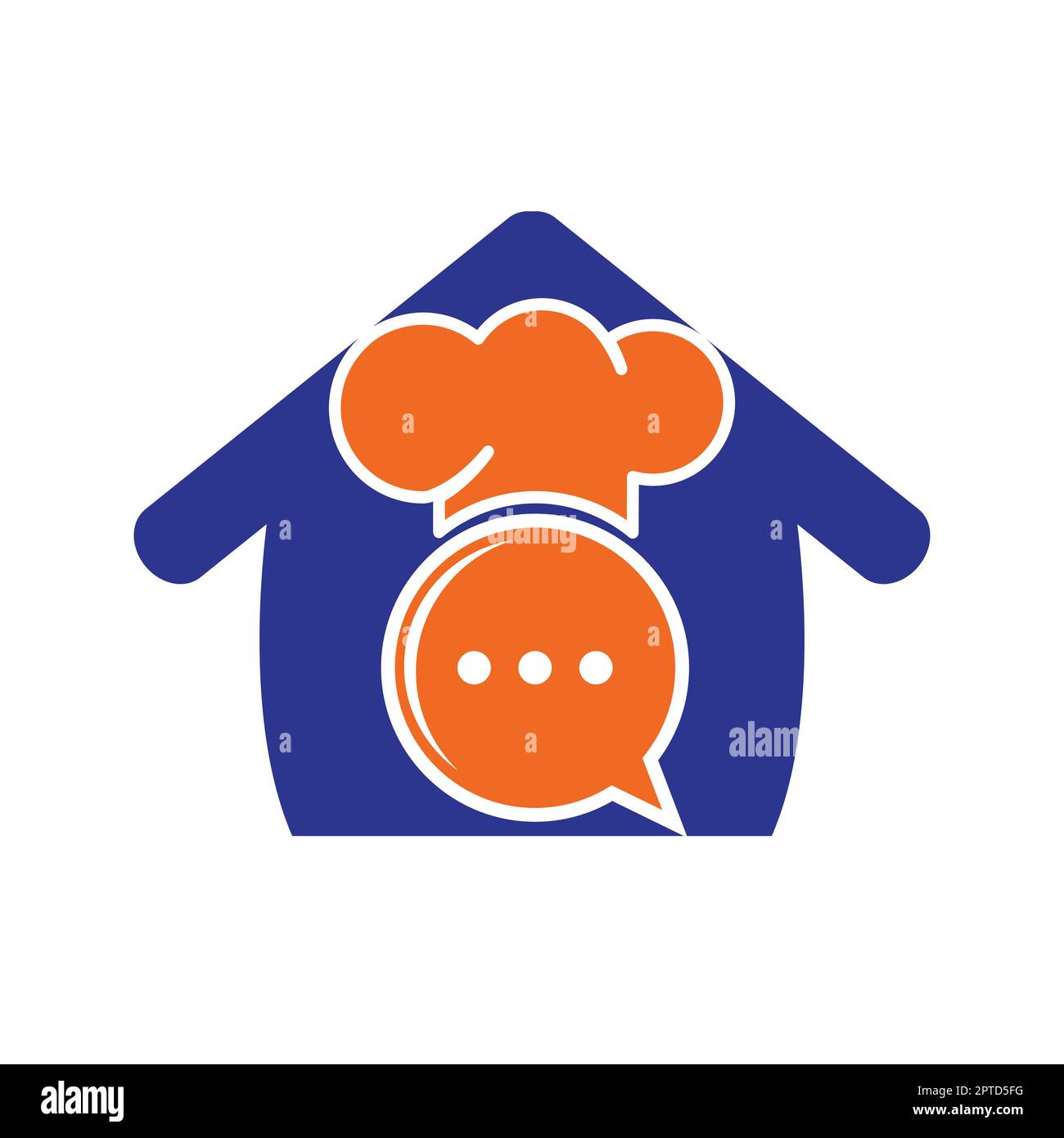 Chef talk vector logo design. Illustration of hat cooker and chat ...