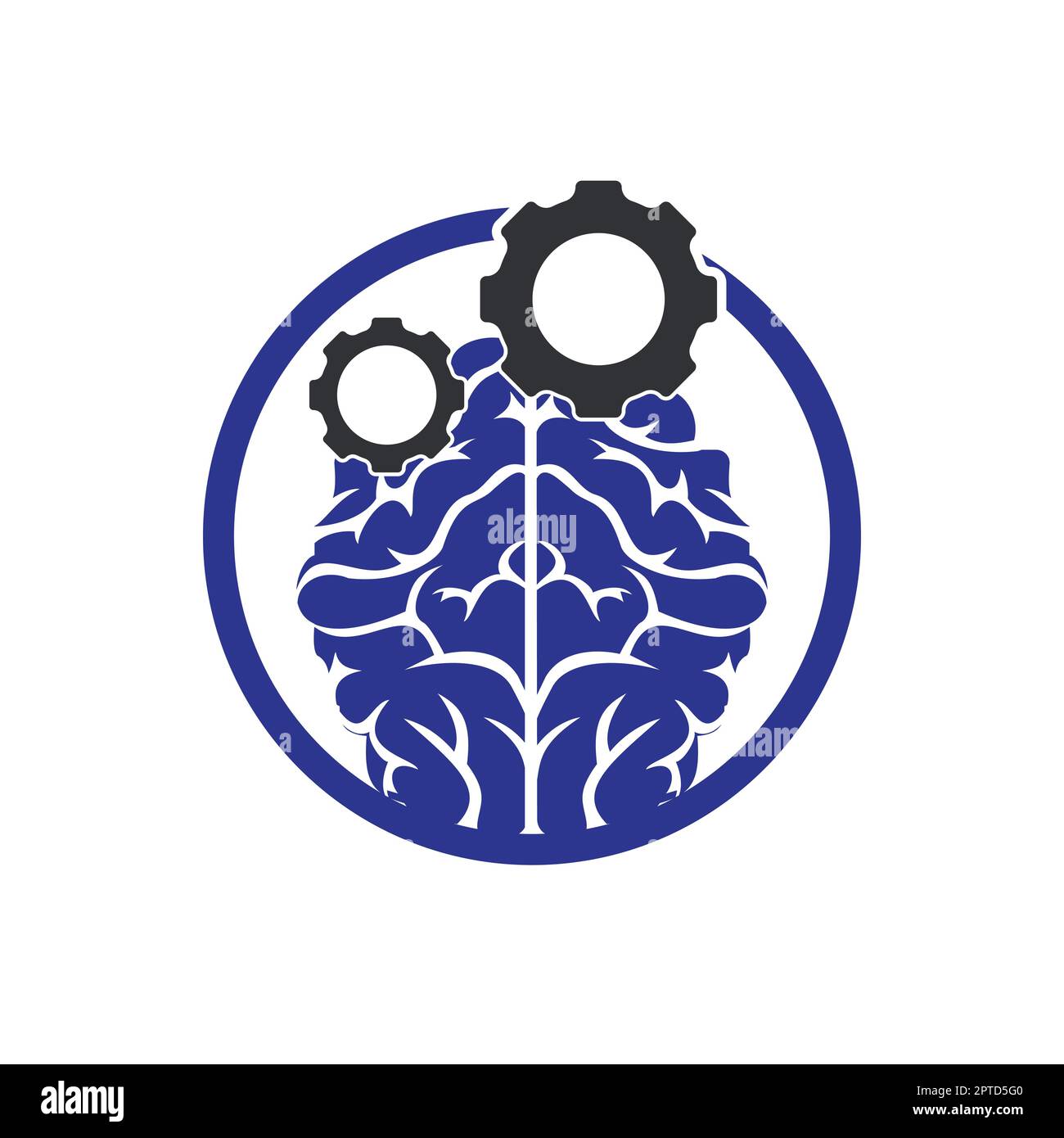 Brain and gear cog logo design. Education and mechanic symbol or icon ...