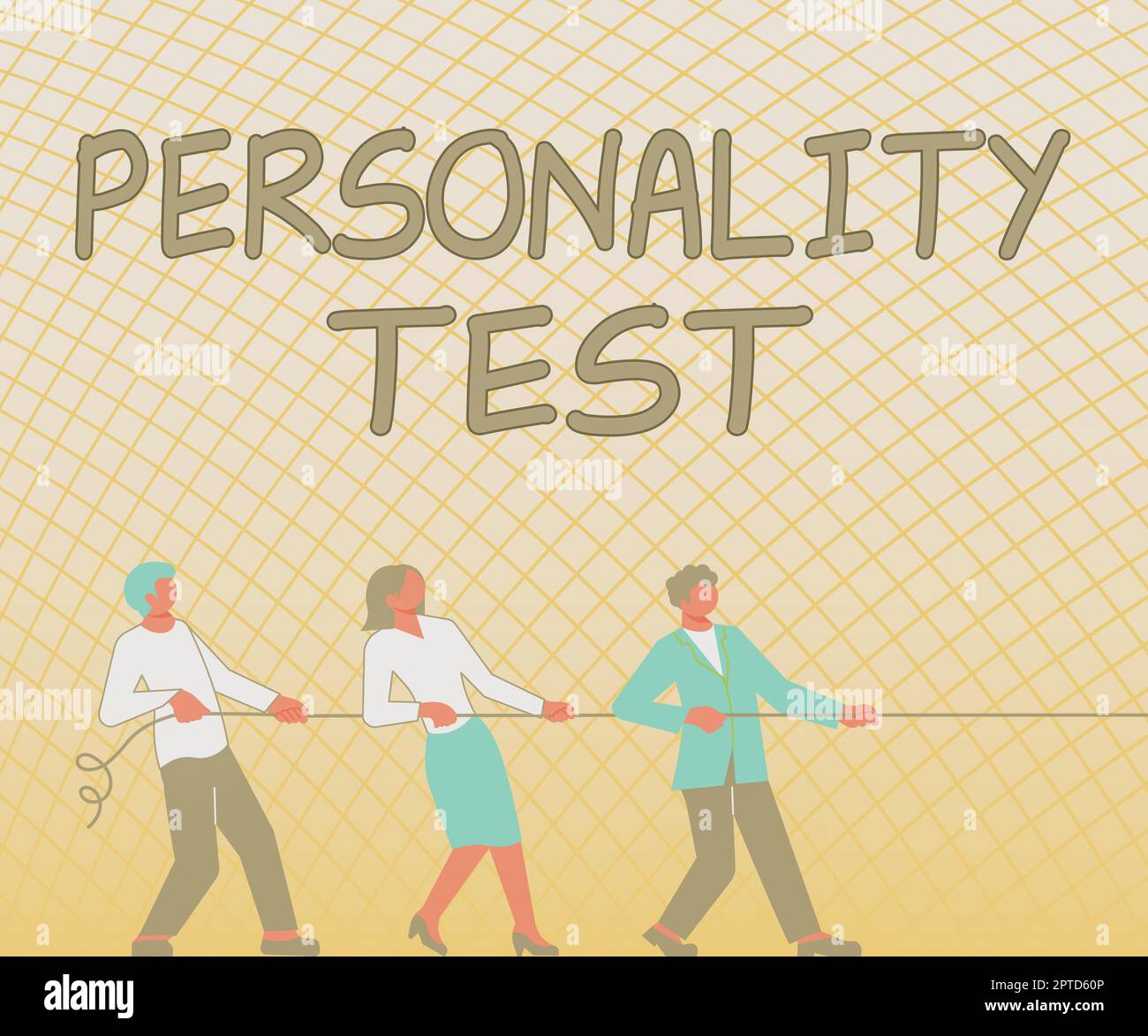 Conceptual caption Personality Test, Business idea the process for