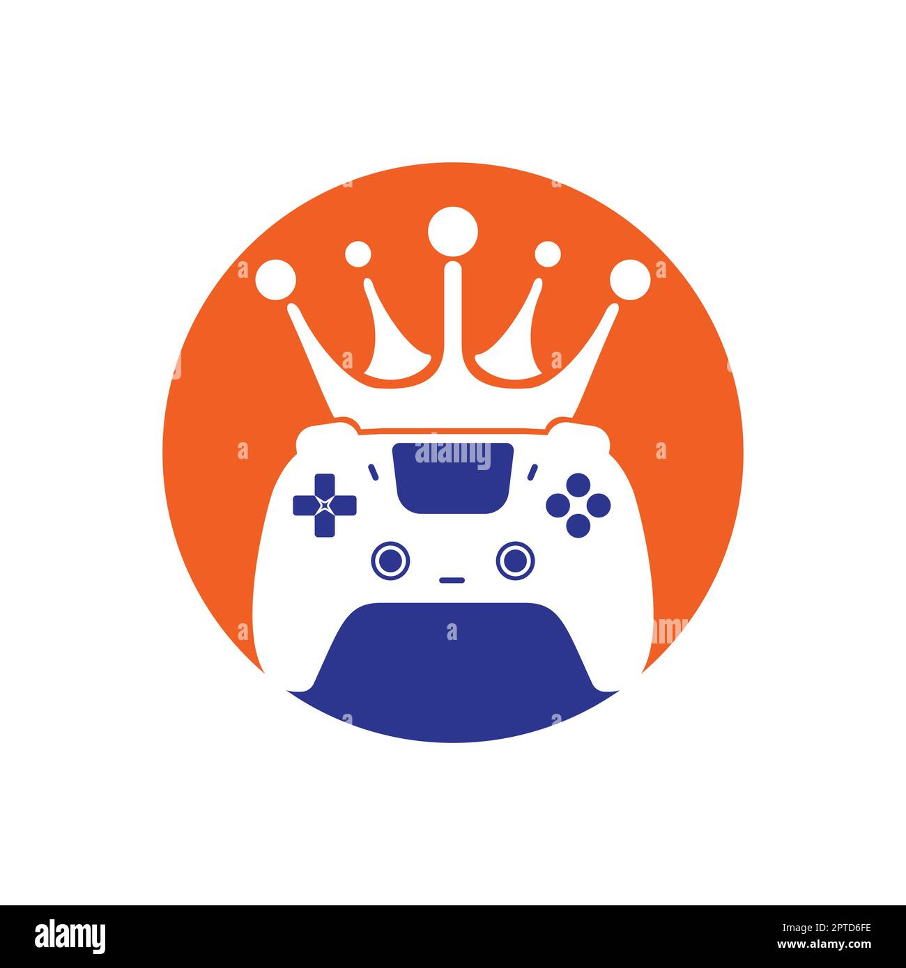 Game king vector logo design. Gamepad with crown vector icon design ...