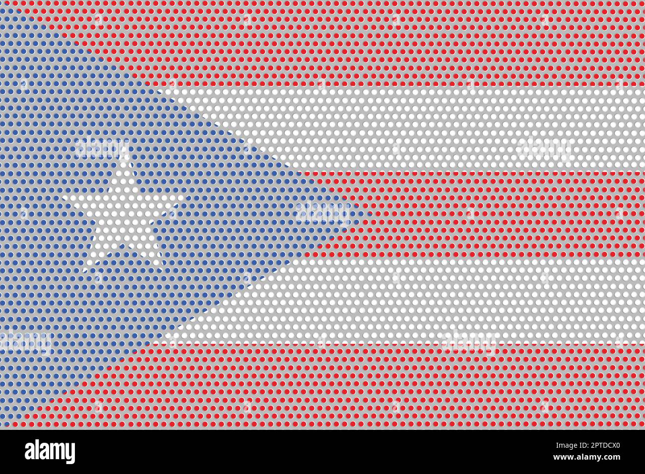 3D Flag of Puerto Rico on a metal wall background Stock Photo - Alamy