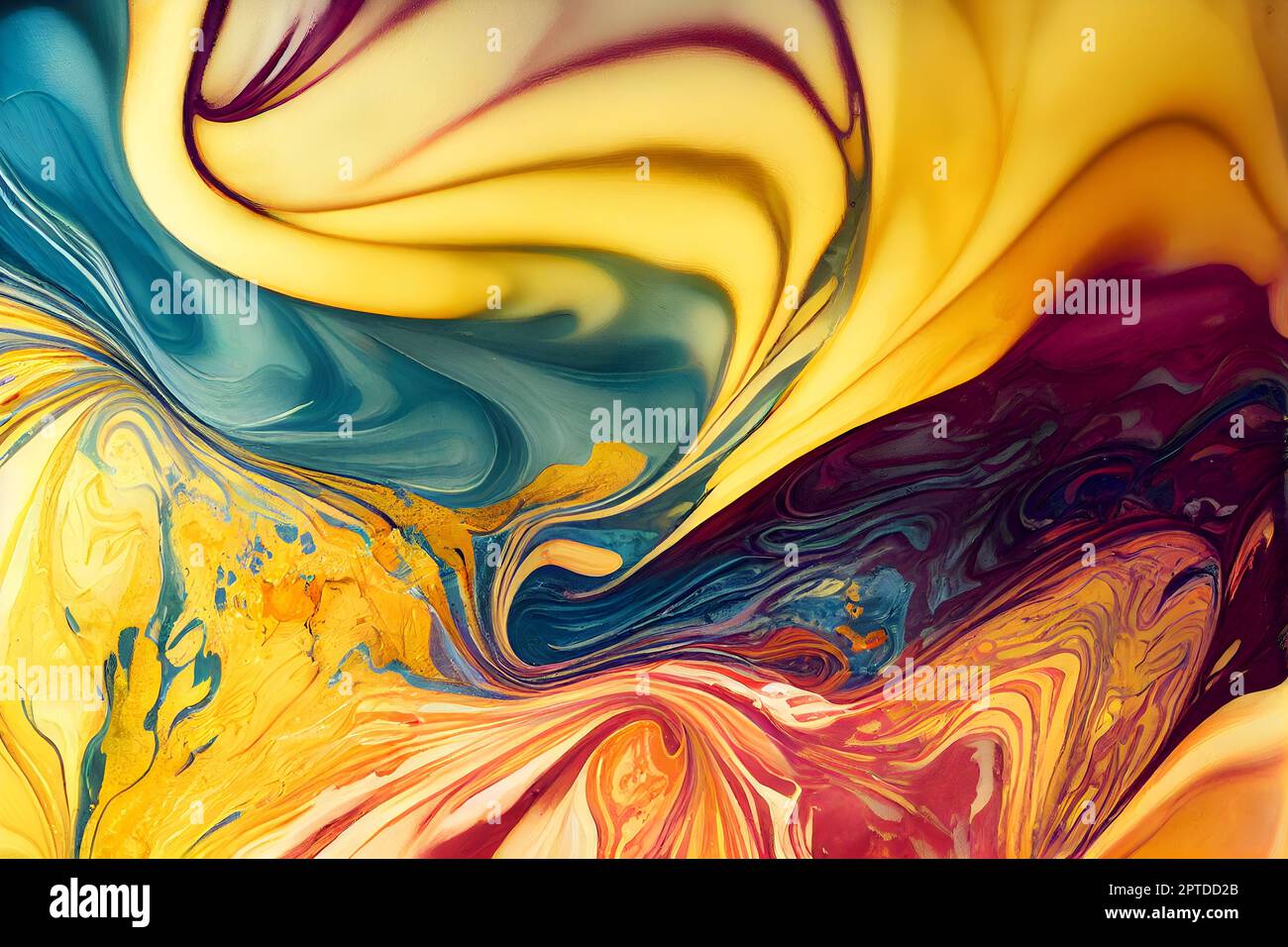 Illustration of natural luxury abstract fluid art painting Stock Photo ...