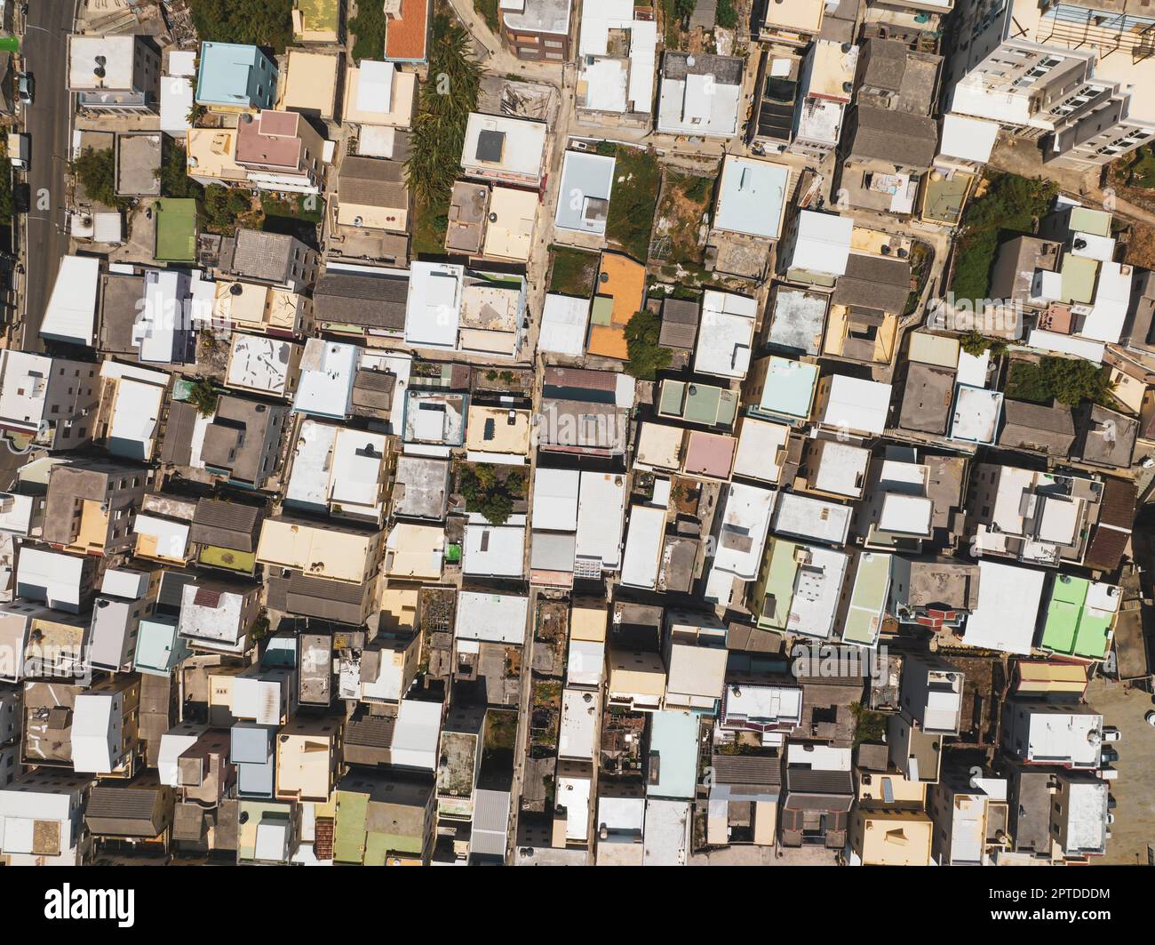 Aerial view of village house rooftops in Penghu ,Taiwan Stock Photo - Alamy
