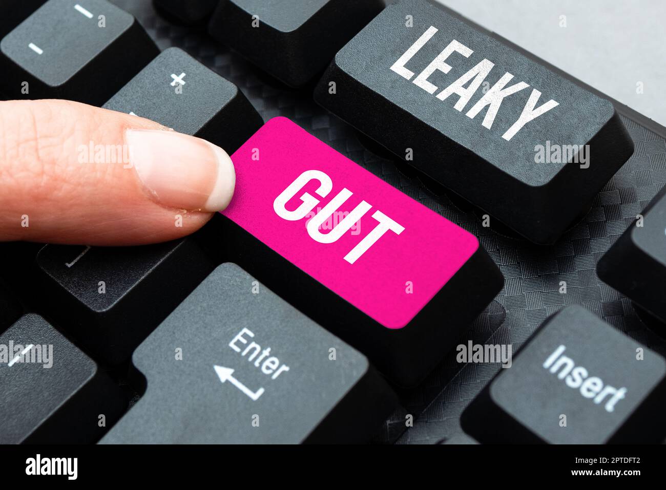 Sign displaying Leaky Gut, Business approach A condition in which the lining of small intestine is damaged Stock Photo