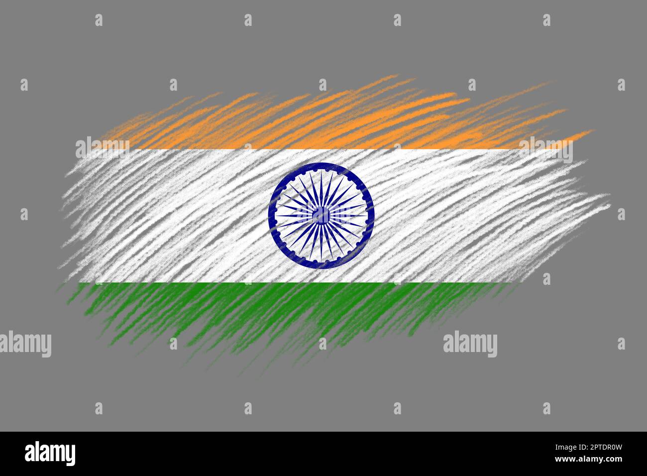 3D Flag of India on vintage style brush background Stock Photo - Alamy