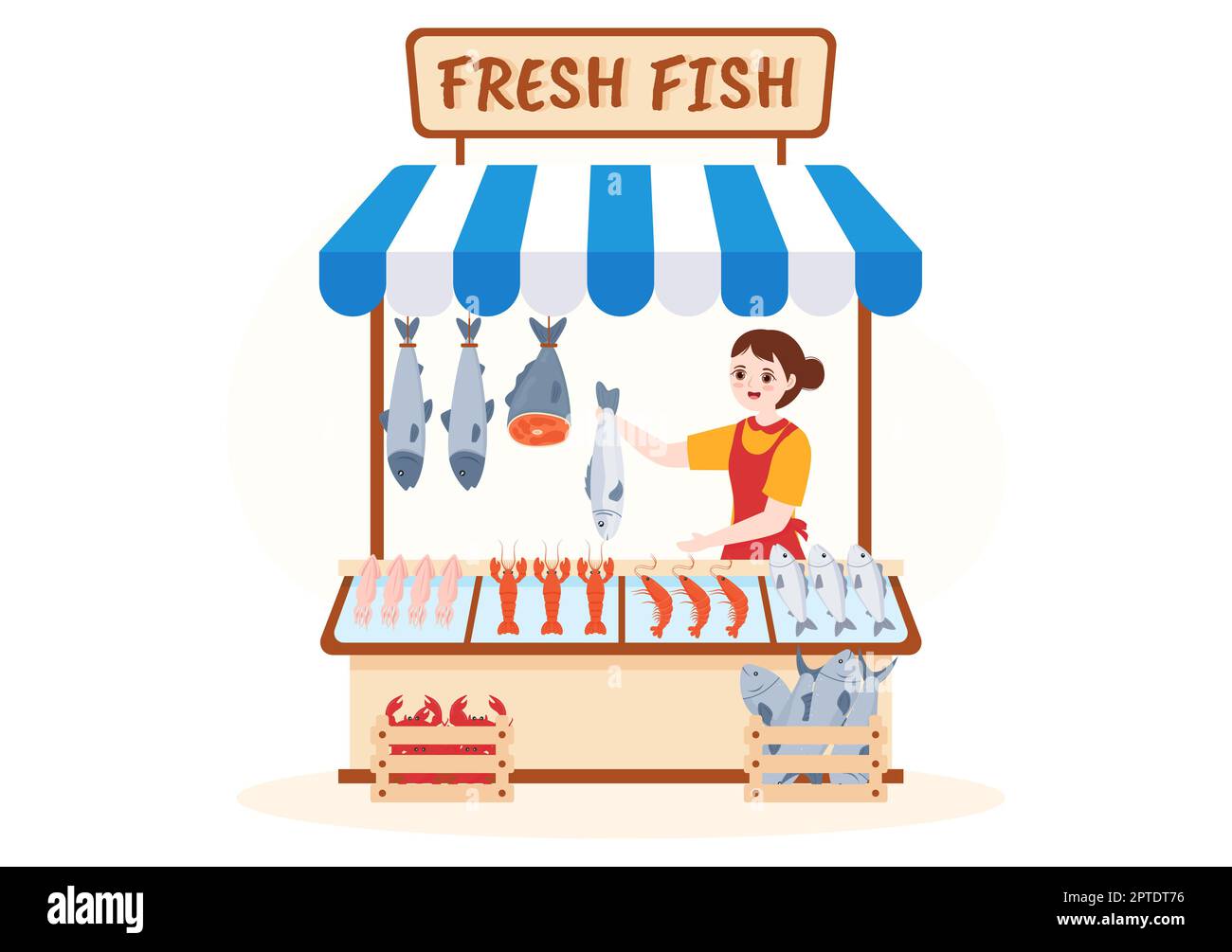 Fish Store to Market Various Fresh and Hygienic Products Seafood in