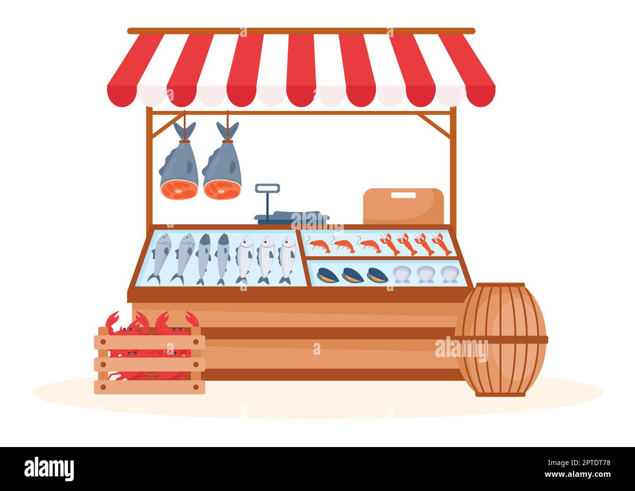 Fish Store to Market Various Fresh and Hygienic Products Seafood in