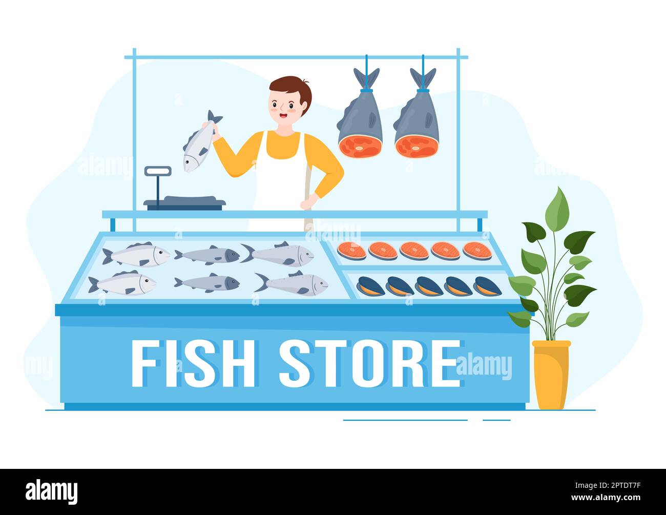 Fish Store to Market Various Fresh and Hygienic Products Seafood in