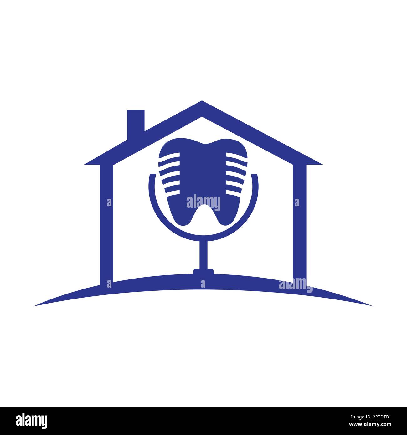 Dental podcast vector logo design template. Stock Vector