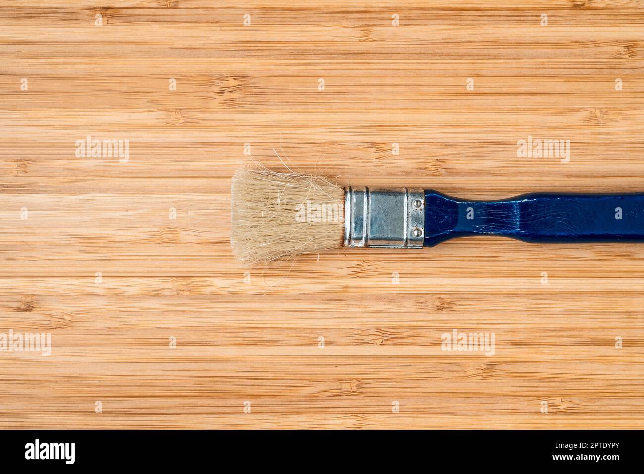Brush on the light wood background. Copy space Stock Photo - Alamy