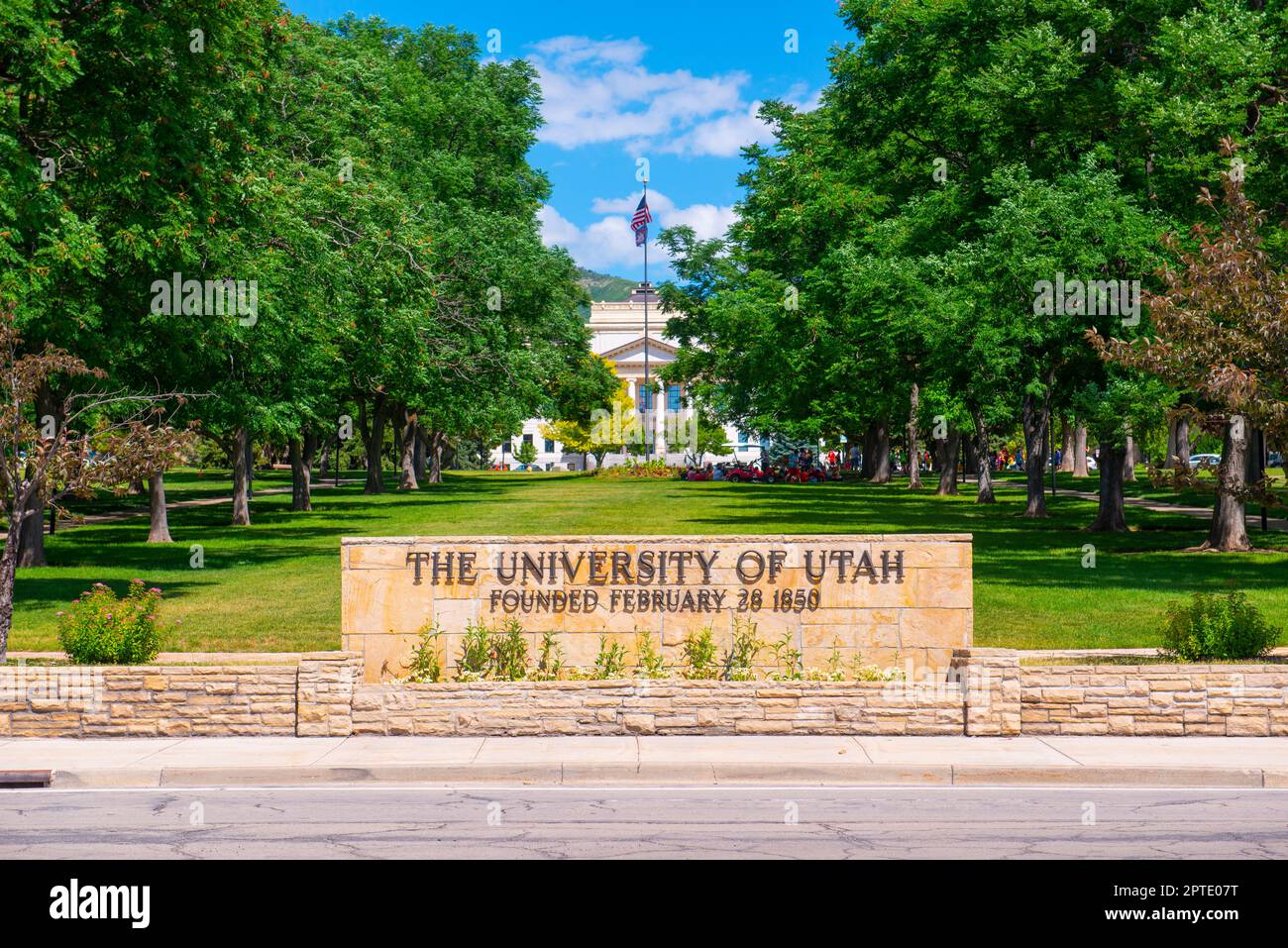 University of Utah main entrance at Presidents Circle at main campus in ...