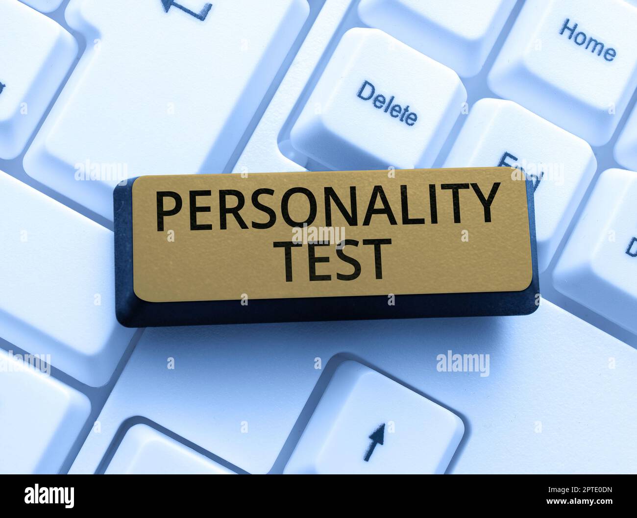Conceptual display Personality Test, Word for A method of assessing human personality constructs Stock Photo
