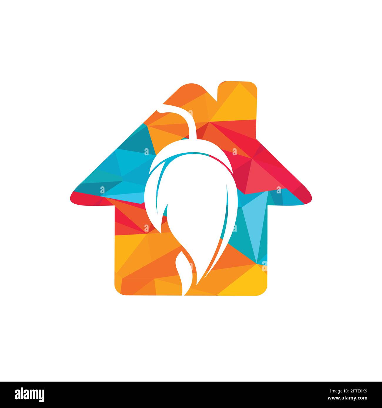 Chili house vector logo design. Hot food logo concept vector. Hot chili