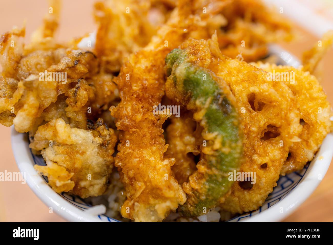 Japanese tempura tendon rice bowl Stock Photo Alamy