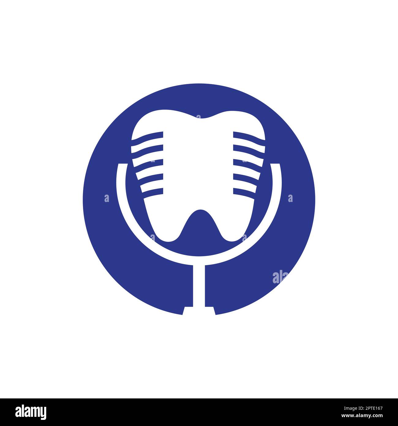 Dental podcast vector logo design template. Stock Vector